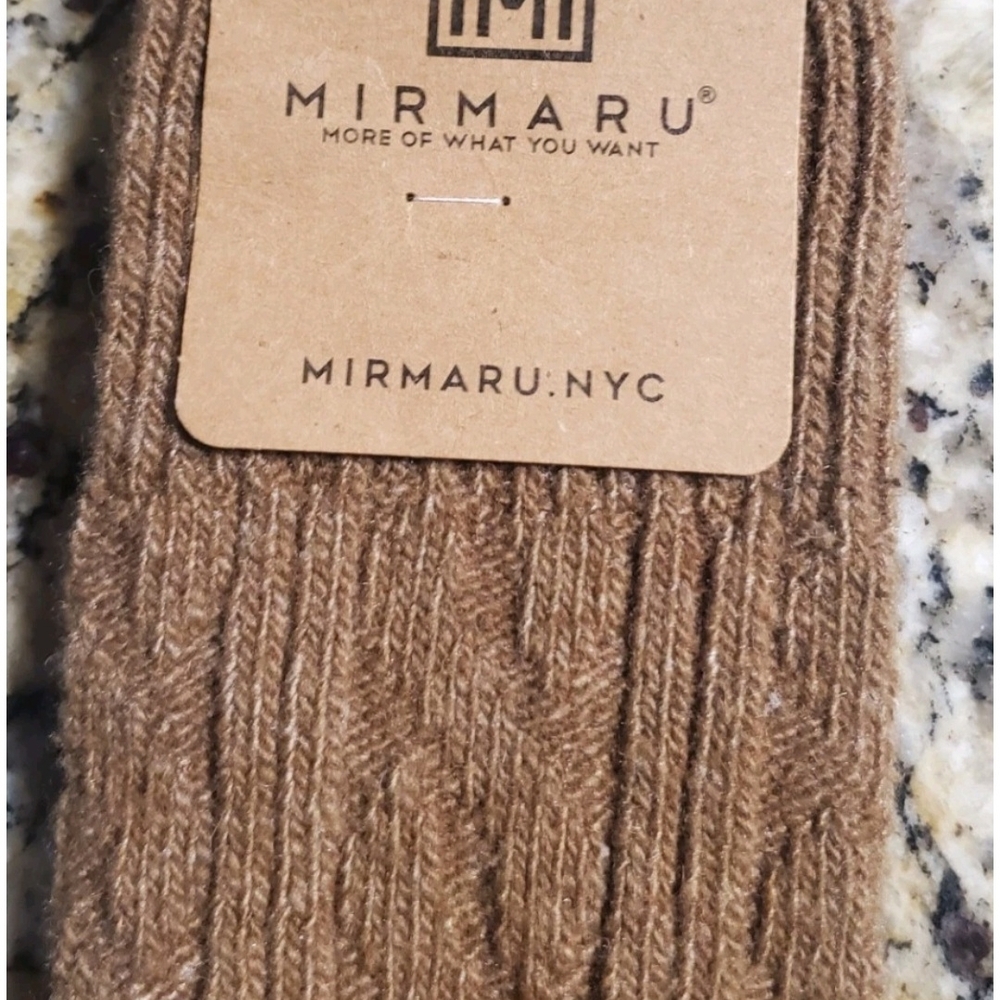 Women's Mirmaru Wool Ribbed Socks Black, Charcoal Gray, Brown Size 6-9 NWT - Picture 3 of 4